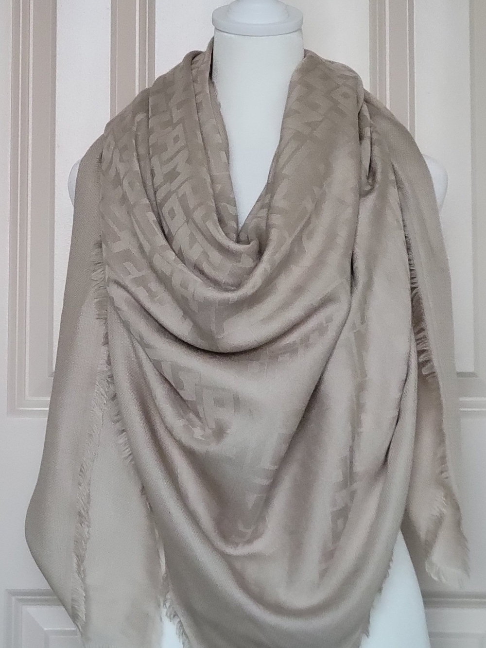 Neutral Beige Women's Shawl Scarf - Lightweight Elegant Wrap